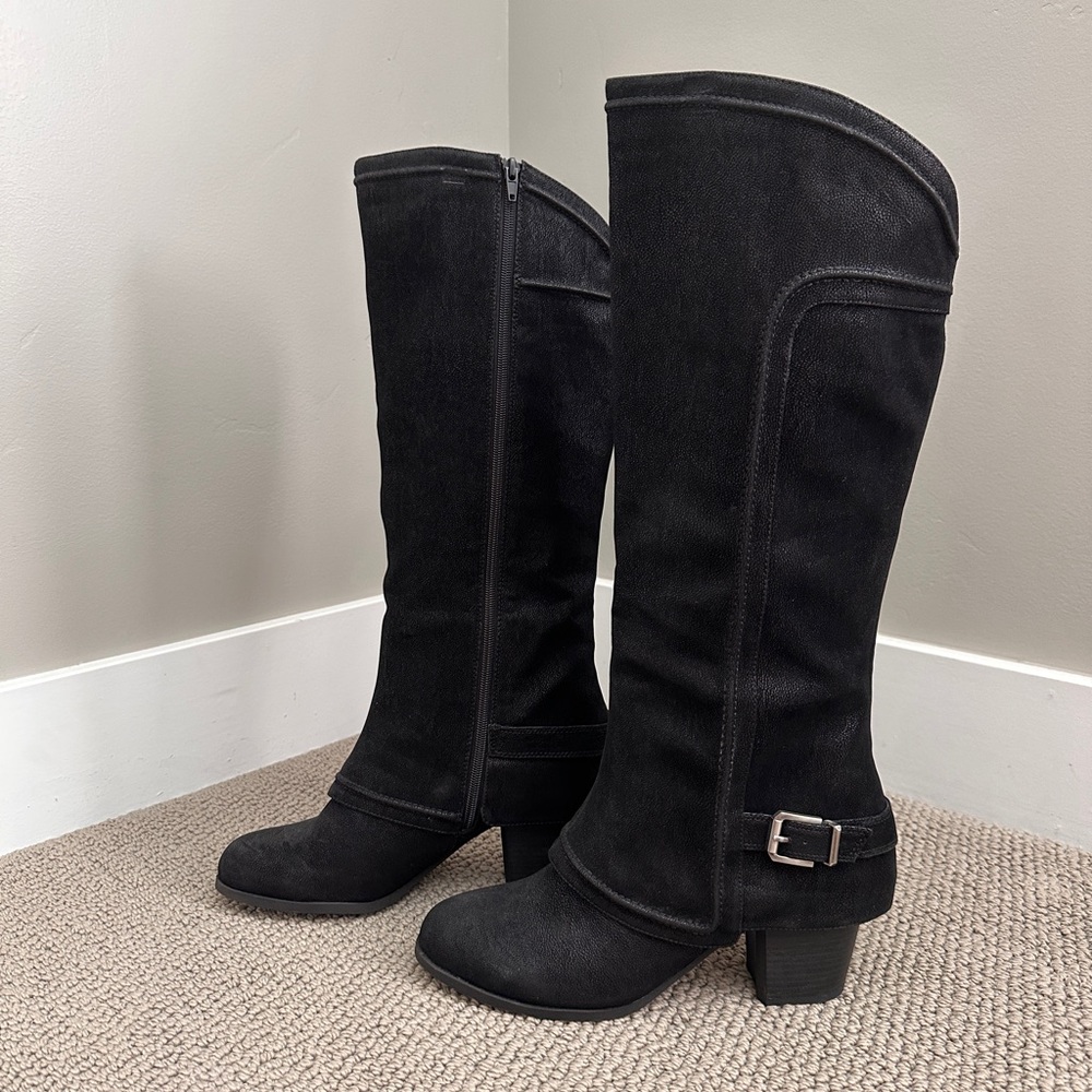 Fergalicious Black Over the Knee Boots - Picture 2 of 6